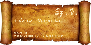 Szászi Veronika névjegykártya