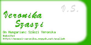 veronika szaszi business card